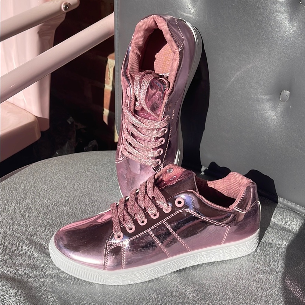 Metallic Pink Women's Sneakers 8